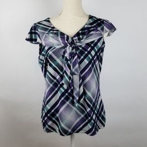 Worthington pullover top w/sailor tie frnt SZ PL